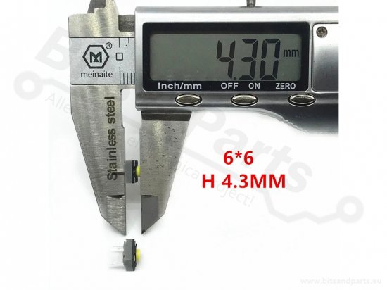 Microswitch push button (make contact) mouse Kailh 6x6x4.3mm 